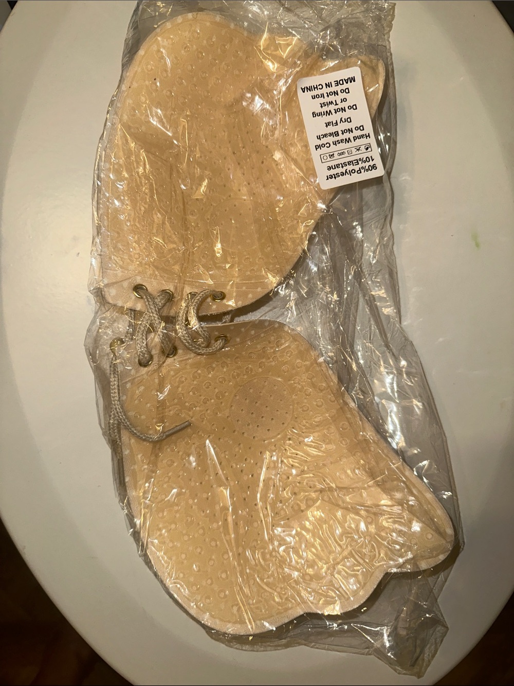 adidas Beige Lace-Up Strapless Bra with Heart Motif - Picture 5 of 5